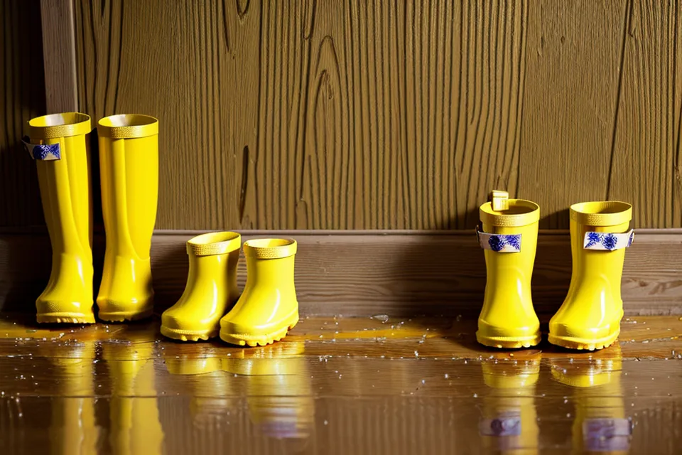 Gelbe Gummistiefel im Flur nach einem Wutanfall — Alltagsbild aus dem Erziehungs-Tagebuch einer alleinerziehenden Mutter.